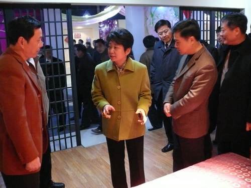 副省長黃莉新來疊石橋家紡城調研