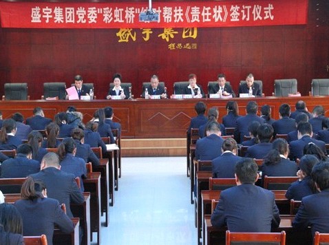 盛宇集團黨委舉行“彩虹橋”結對幫扶《責任狀》簽訂儀式