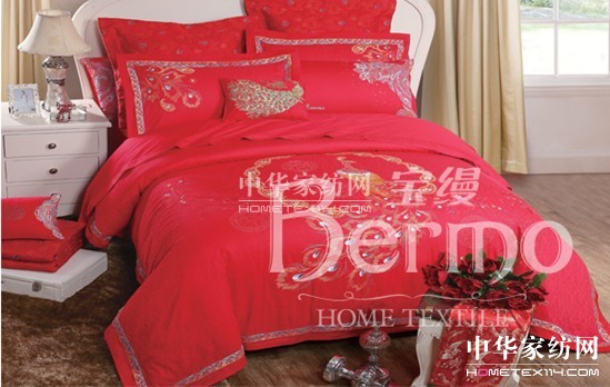 寶縵家紡:喜紅婚慶床品推薦
